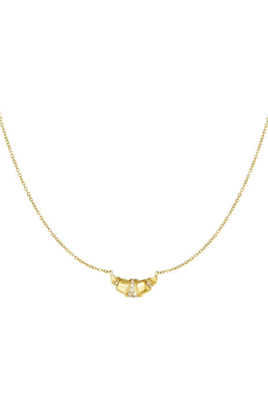 Glitter Croissant ketting