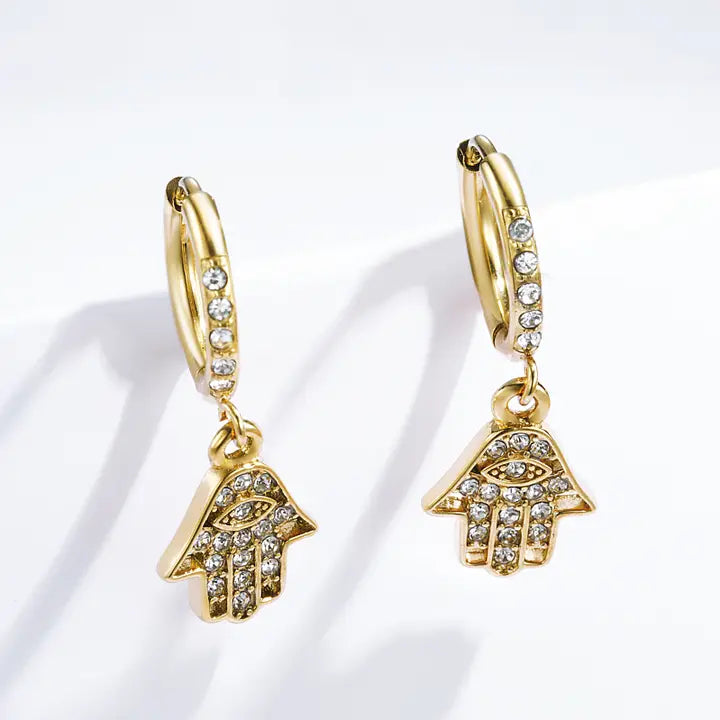 Hamsa hand oorbellen
