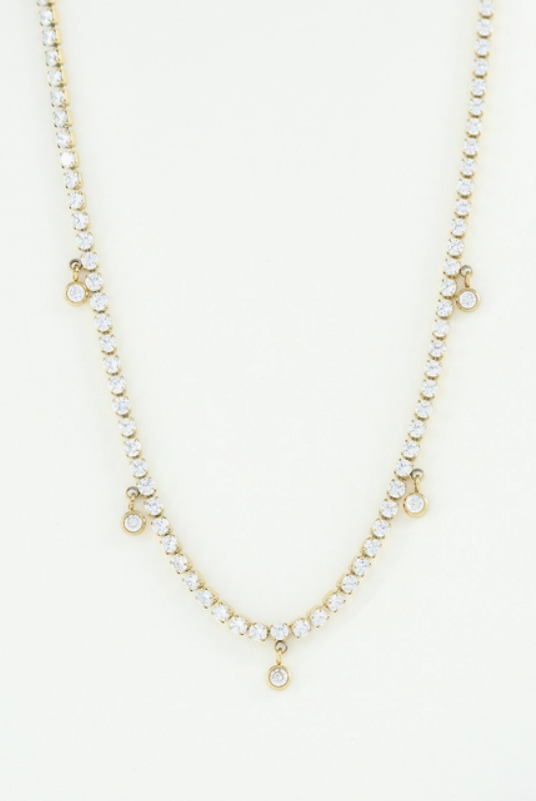 Strass ketting goudkleurig