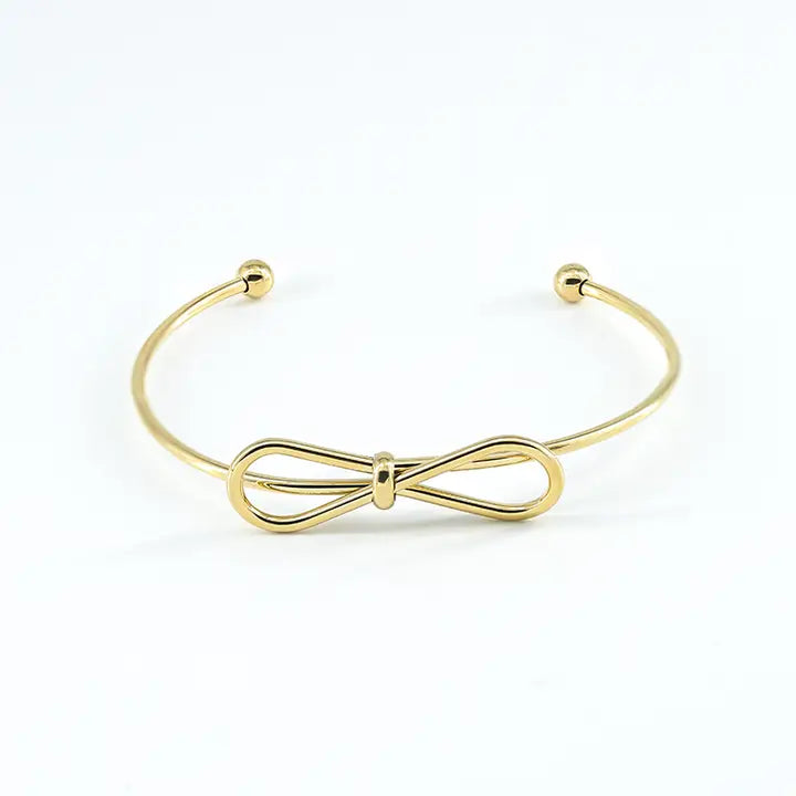 Strikjes bangle goudkleurig