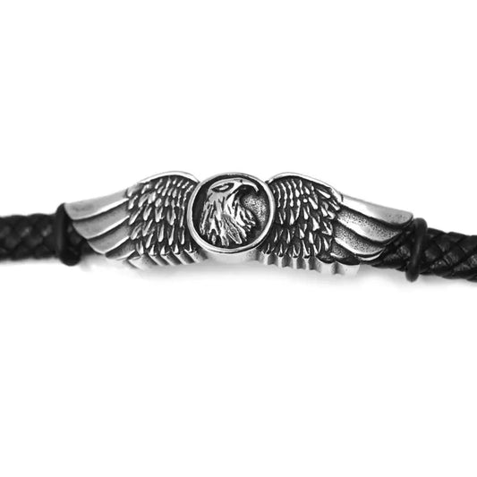 Eagle met echt leren armband