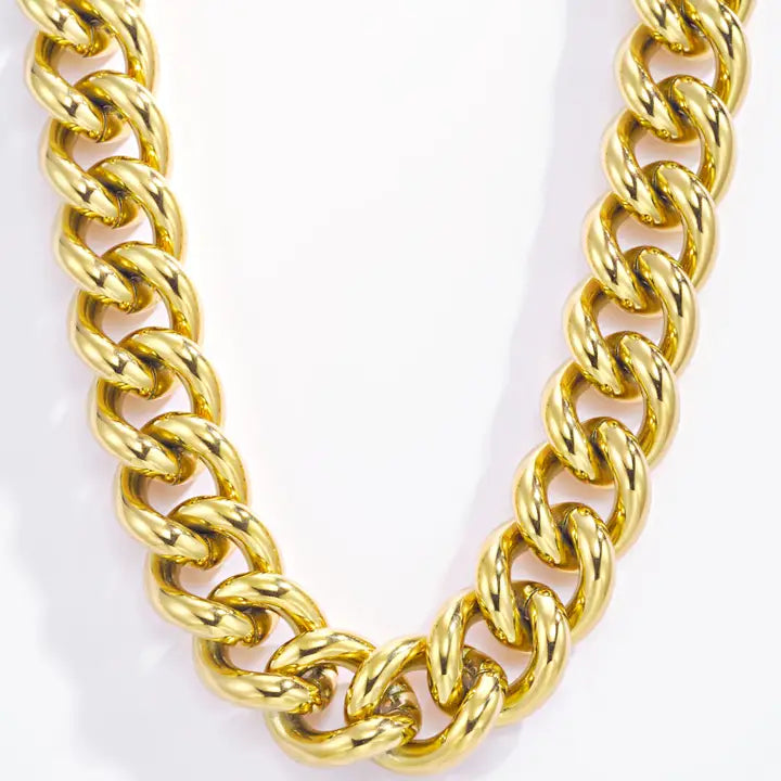 Chunky schakelketting goud