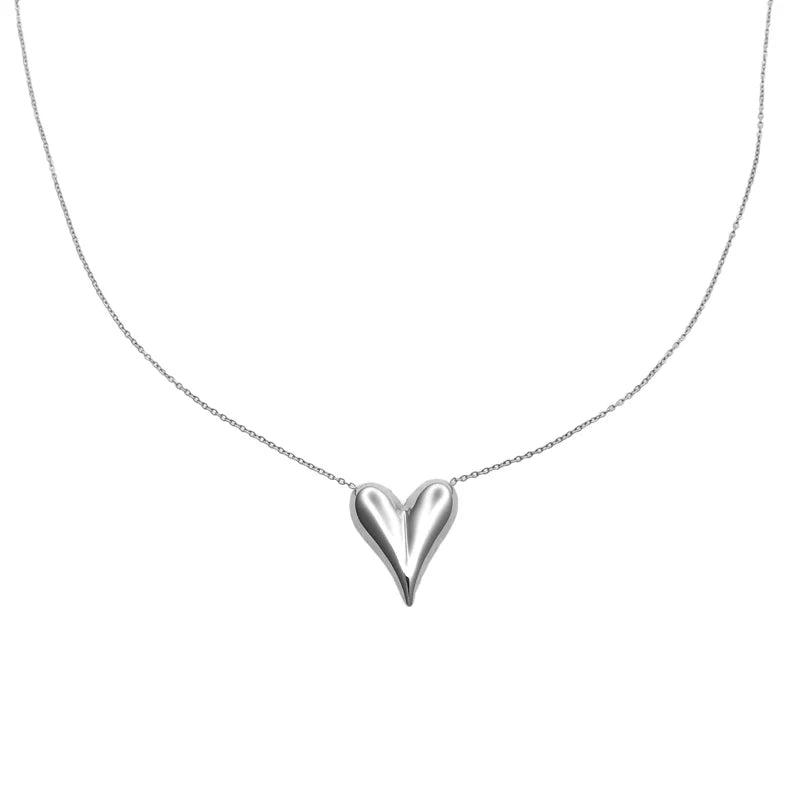 Big statement heart zilver