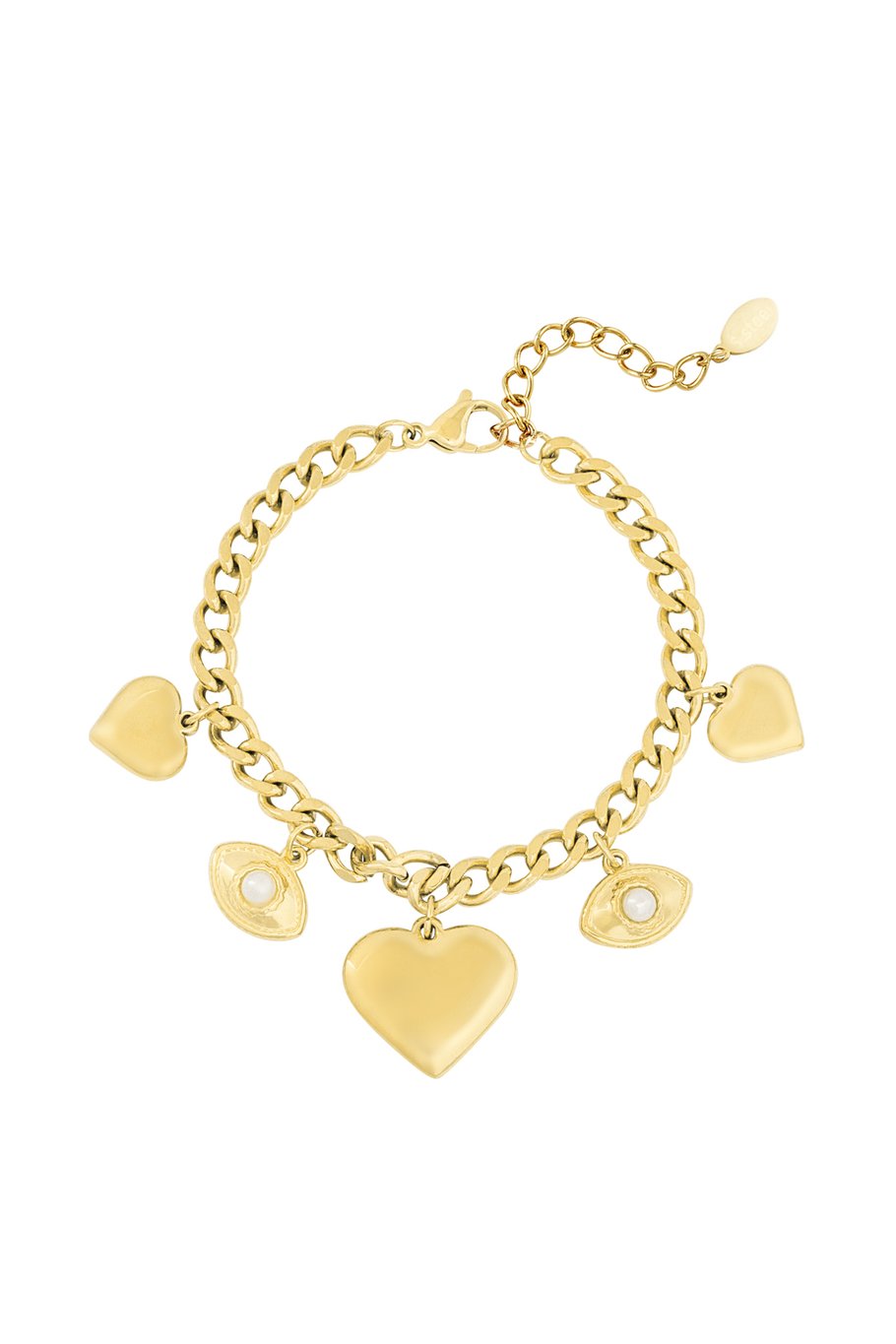 Bold Hearts bedelarmband