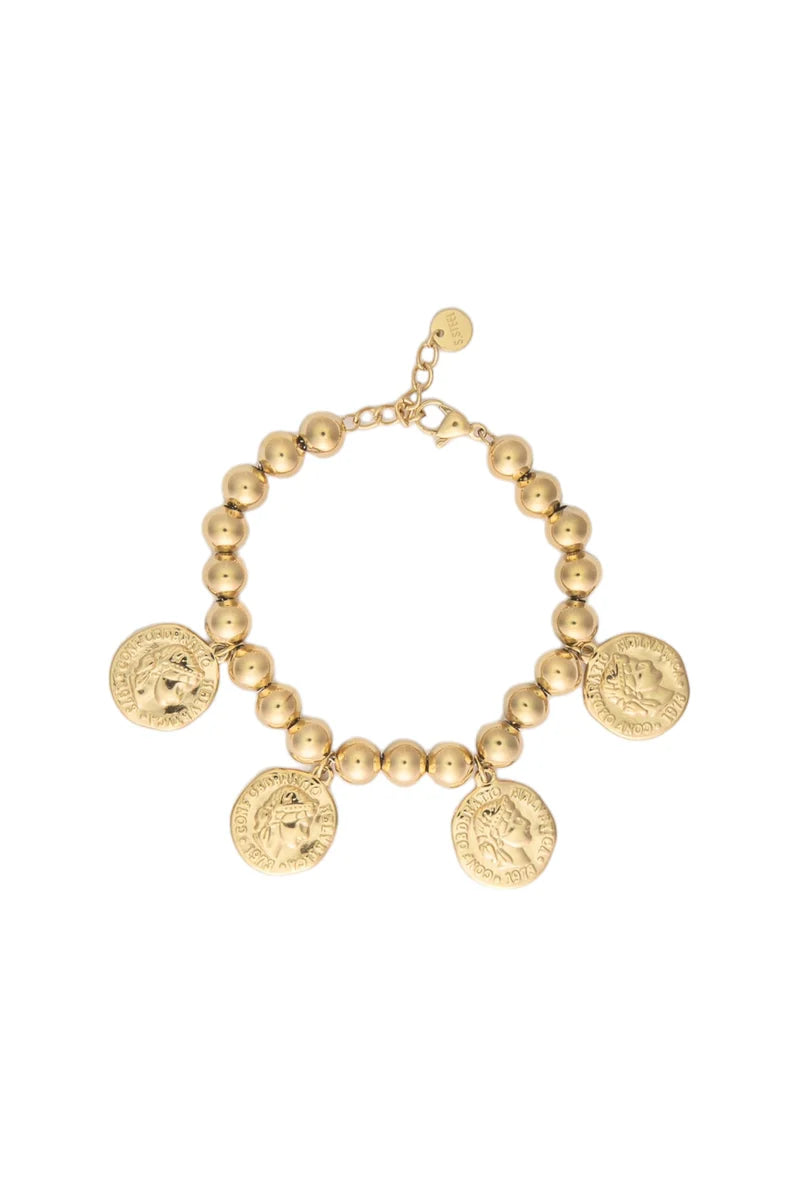 Bolletjes armband met munten