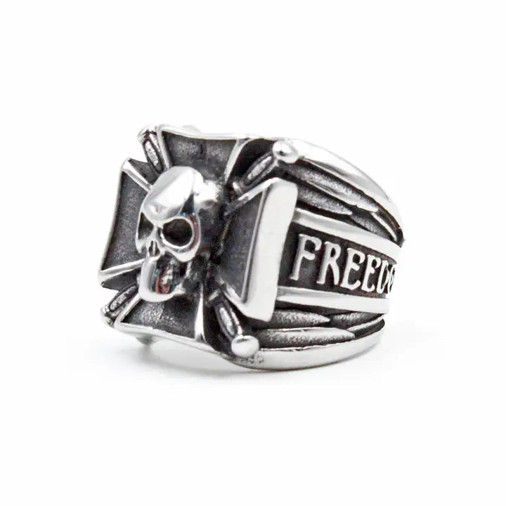 Celtic Cross Skull ring
