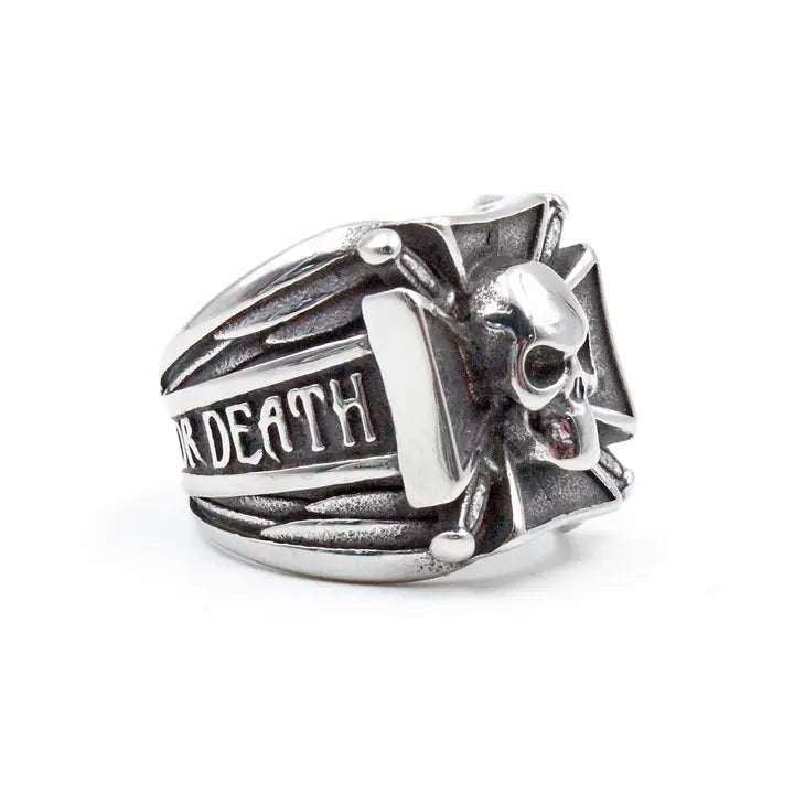 Celtic Cross Skull ring