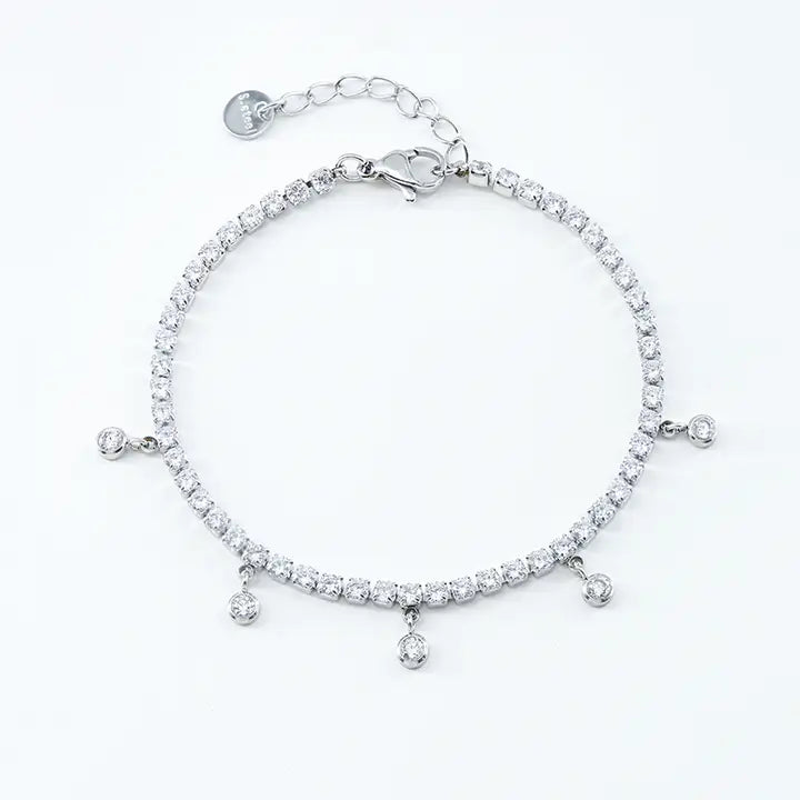 Strass armband zilverkleurig