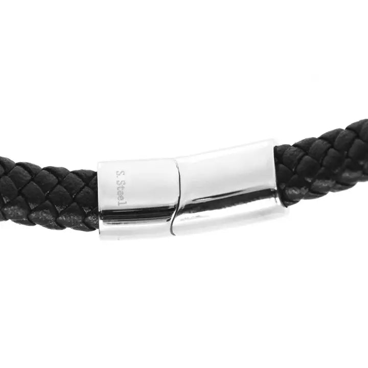 Leren schedelarmband