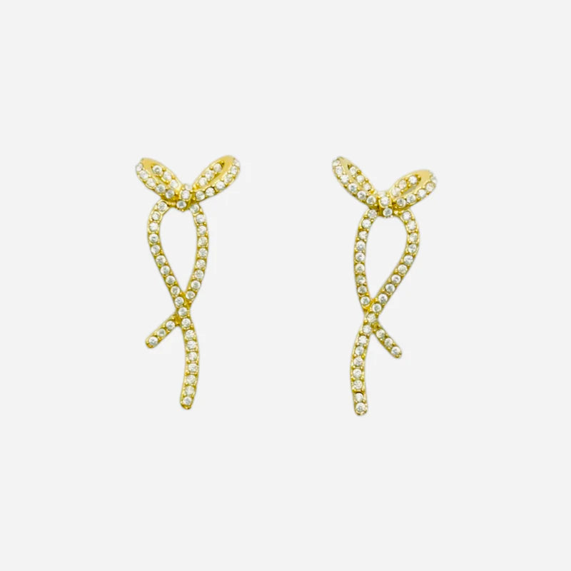Strassy bows oorbellen