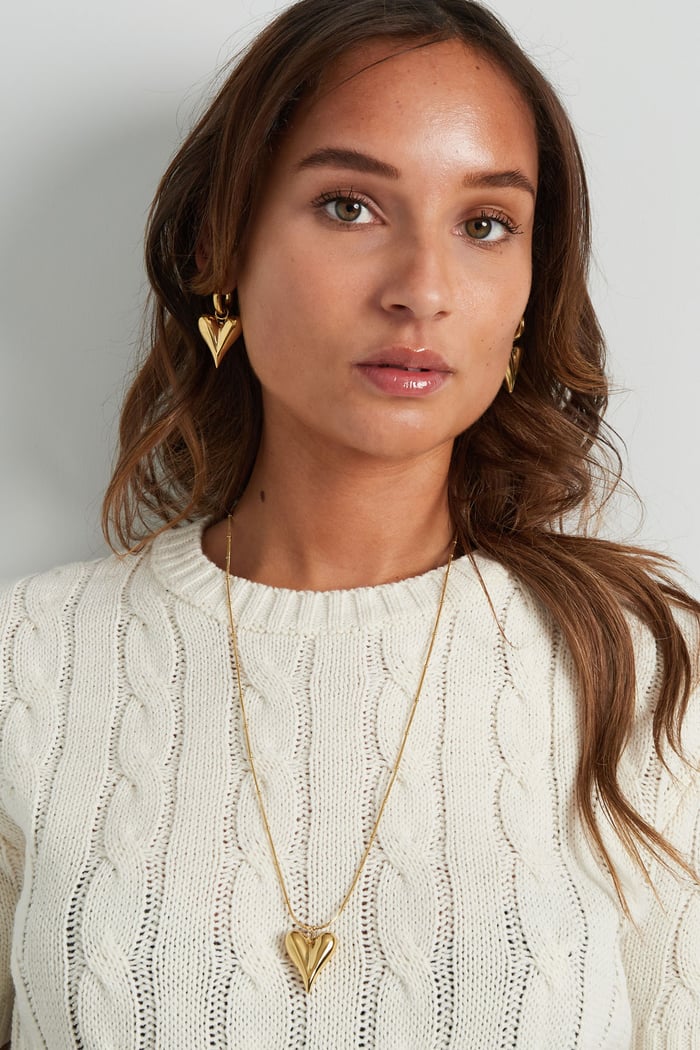 Trendy hartjes oorbellen goud