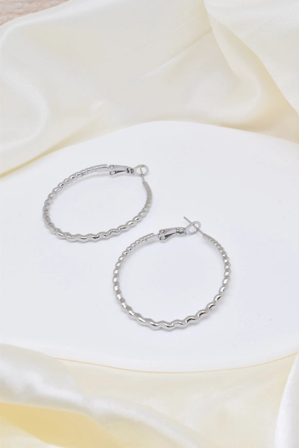 Gedraaide hoops small zilverkleurig