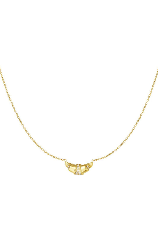 Glitter Croissant ketting