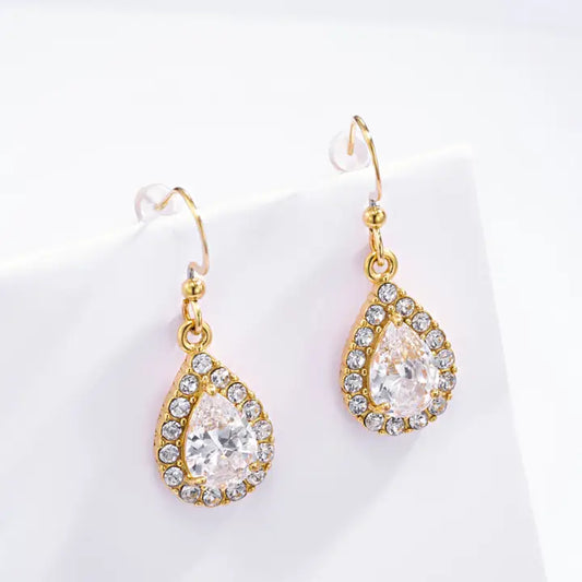 Strass druppel oorhangers