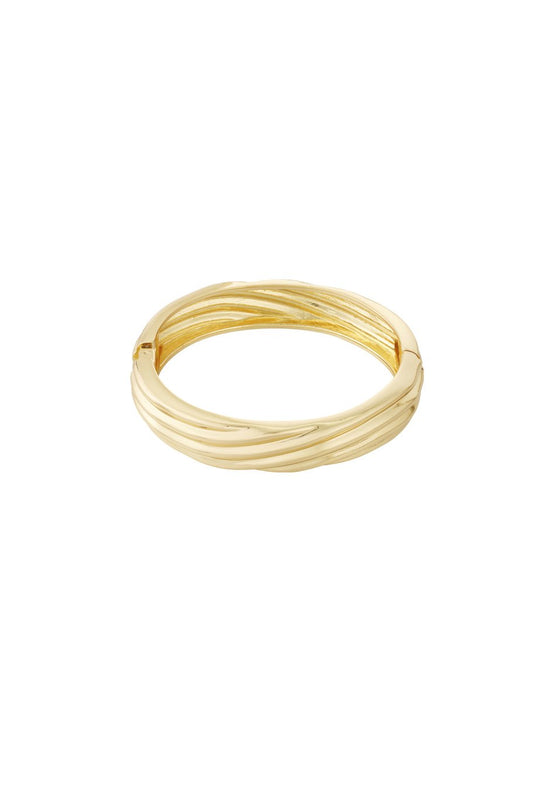 Gedraaide armband goudkleurig