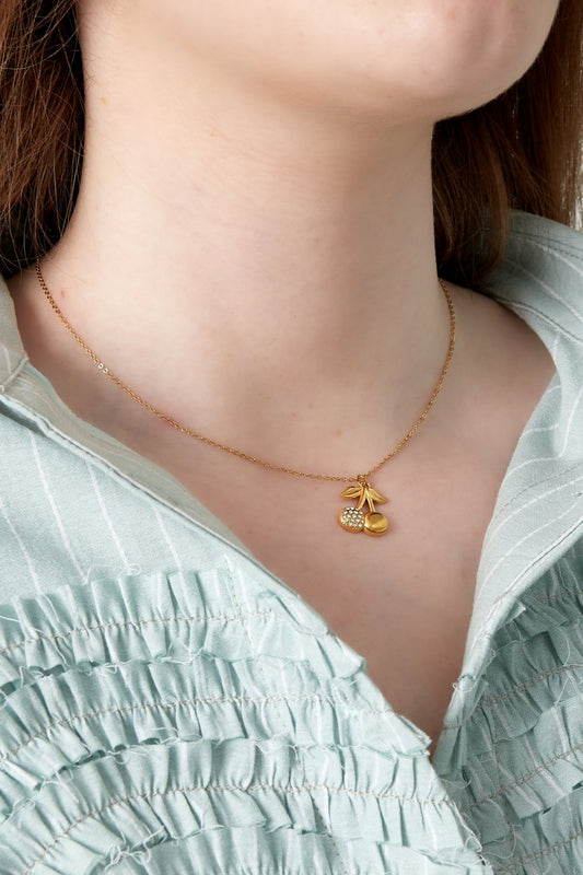 Glitter Cherry ketting
