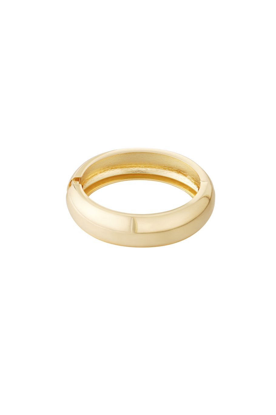 Gladde statement armband goudkleurig