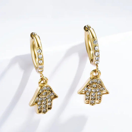 Hamsa hand oorbellen
