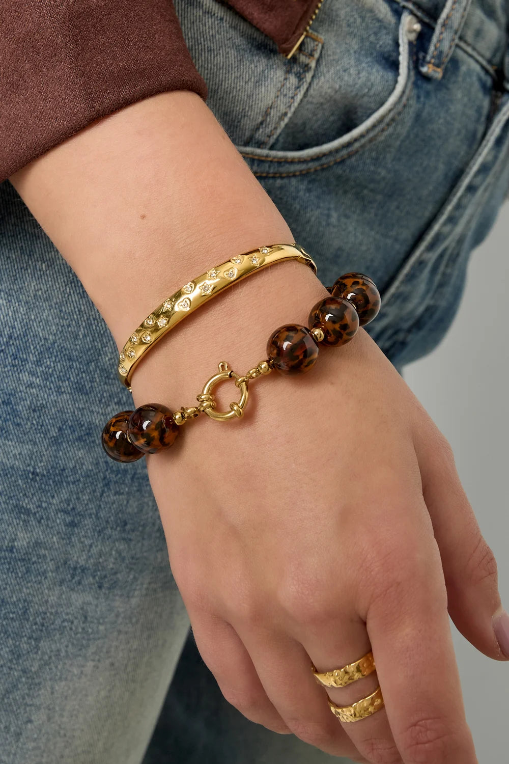 Lovely Stars bangle goudkleurig
