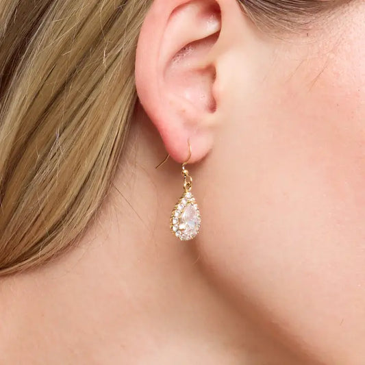 Strass druppel oorhangers