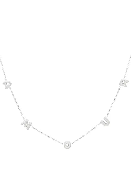 Amour ketting zilverkleurig