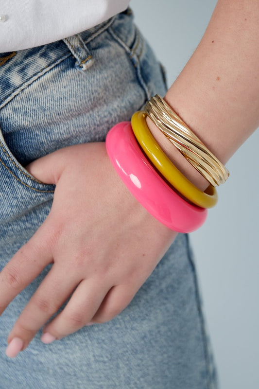 Gedraaide armband goudkleurig