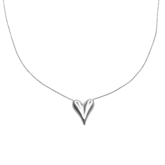 Big statement heart zilver