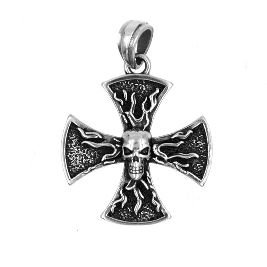 Kruis met schedel ketting