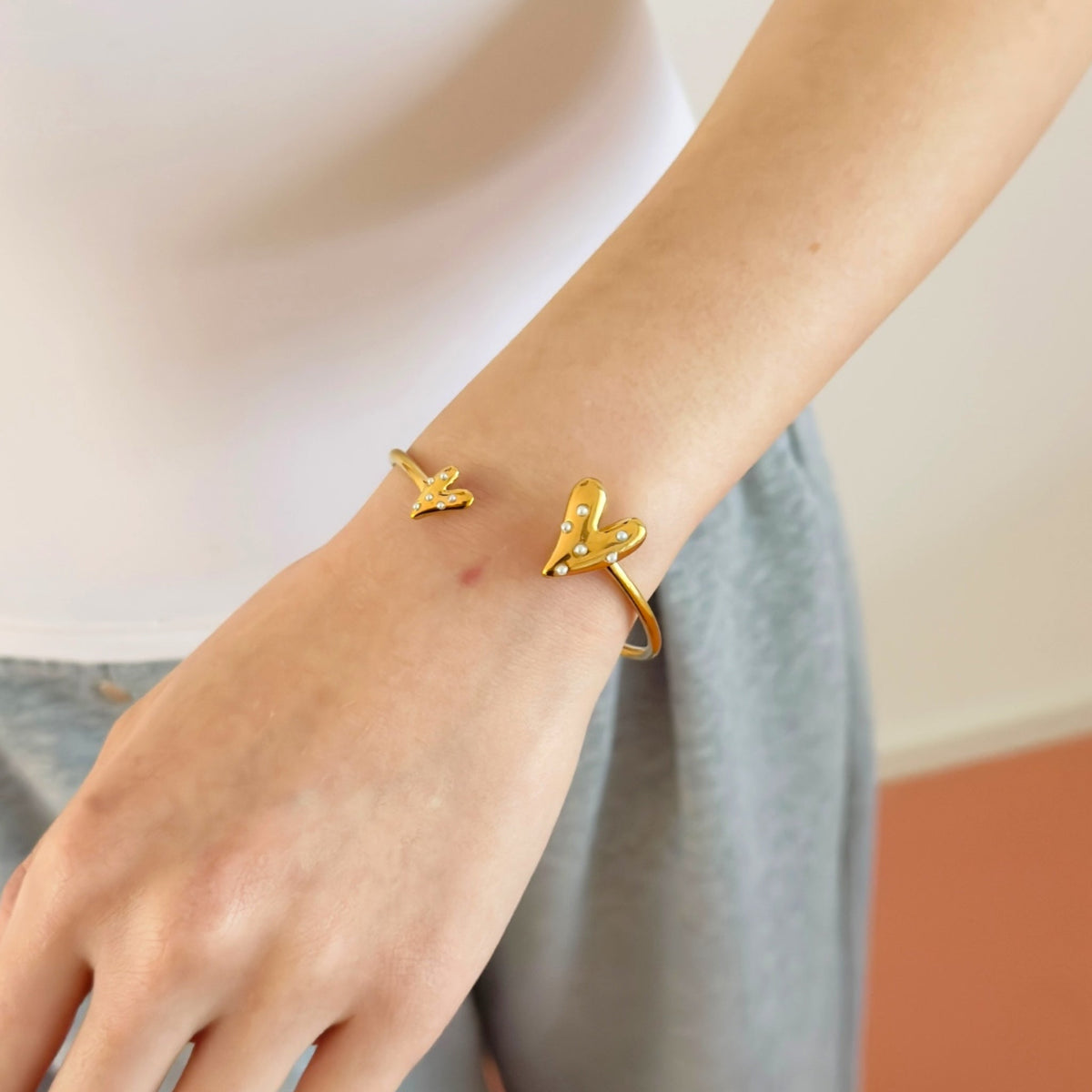 Lovely hartjes bangle