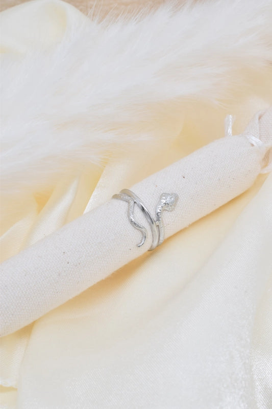 Snake ring zilverkleurig