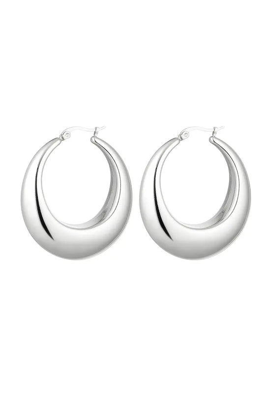 Statement hoops zilver