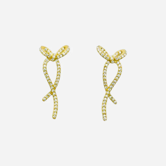 Strassy bows oorbellen