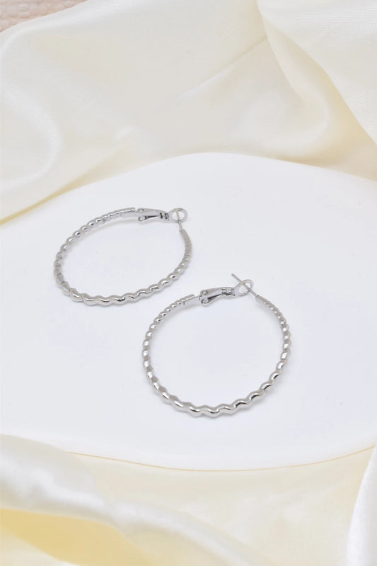 Gedraaide hoops small zilverkleurig