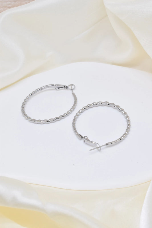 Gedraaide hoops small zilverkleurig